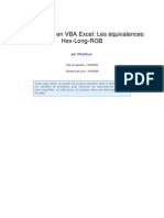 VBA Excel ConversionCodesCouleurs