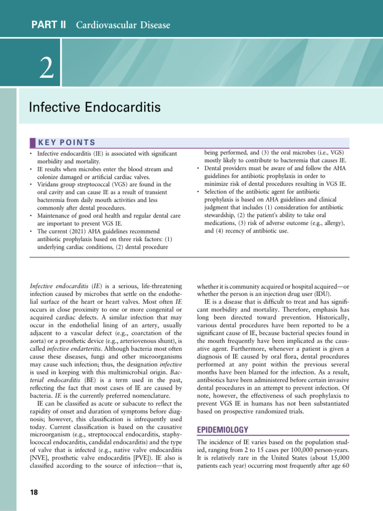 Infective Endocarditis Overview and Prevention | PDF | Heart ...