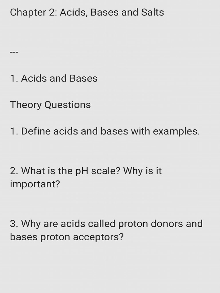 Acid Base and Salt | PDF