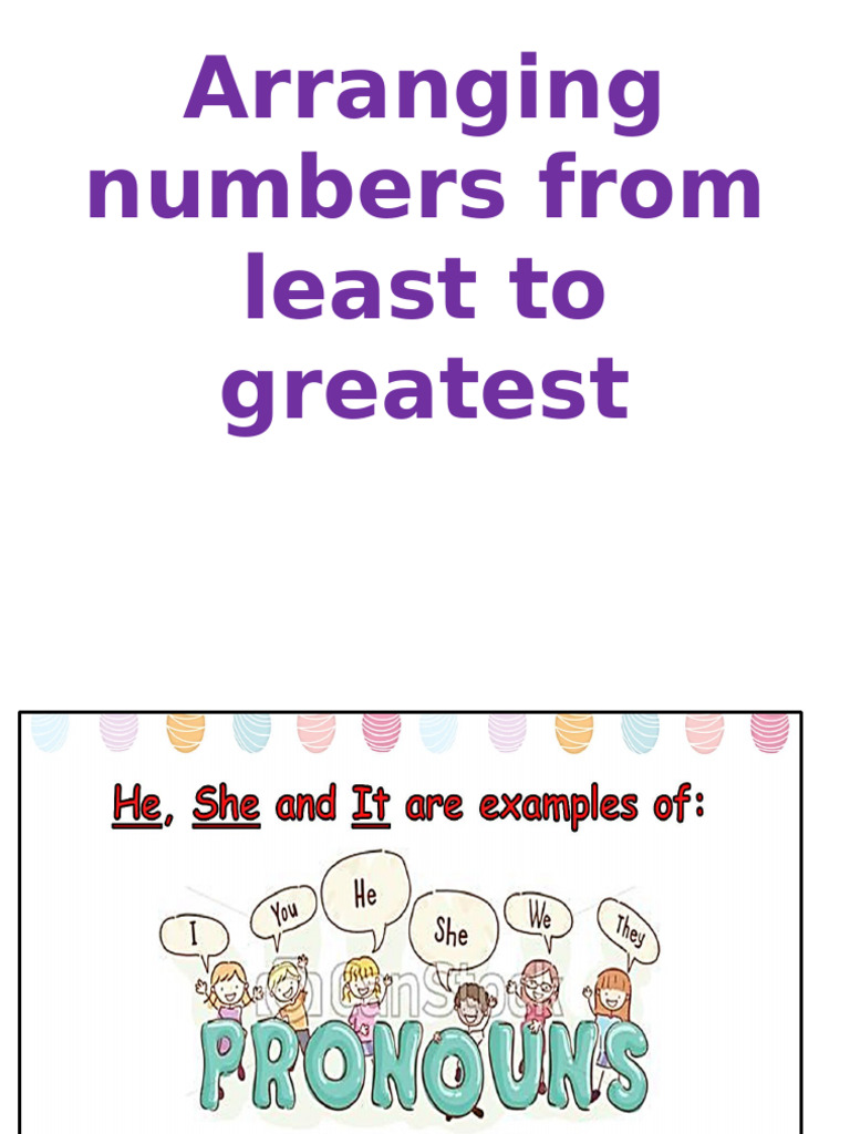 Arranging Numbers From Least To Greatest | PDF