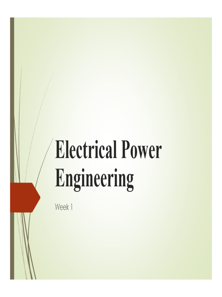 Electrical Power Engineering Course Overview | PDF | Electric Power ...