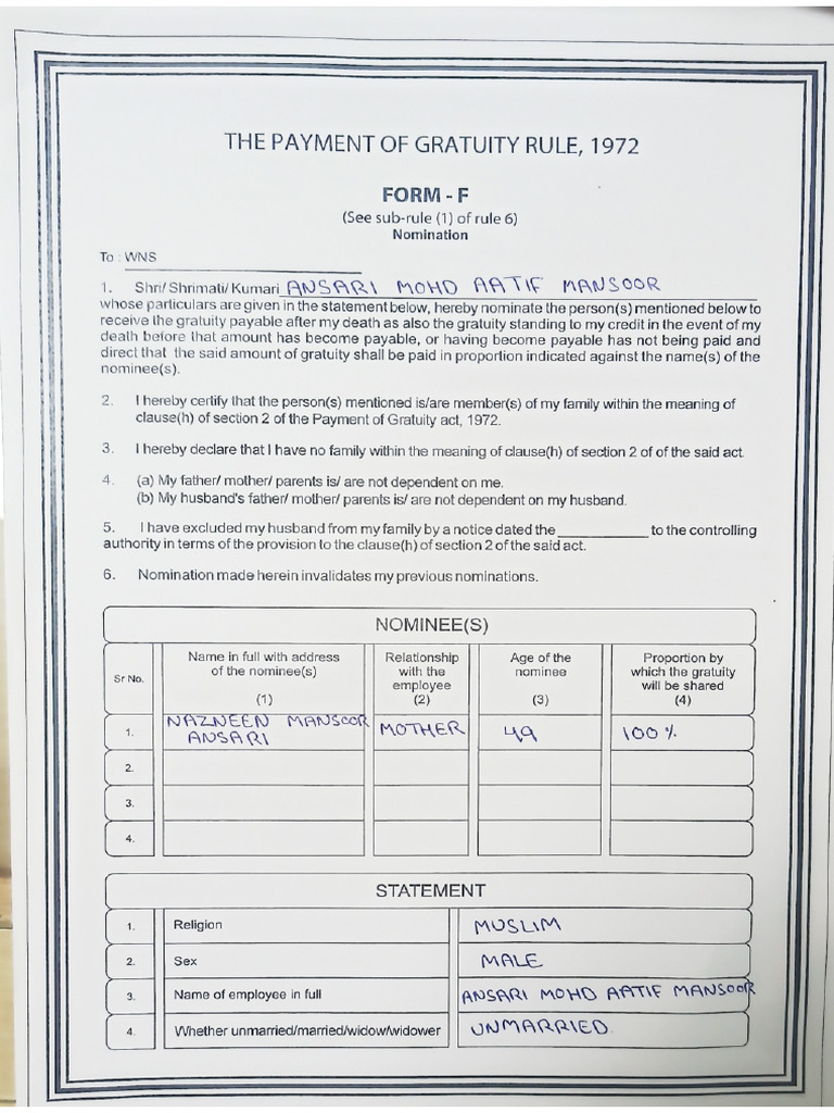 Form F | PDF