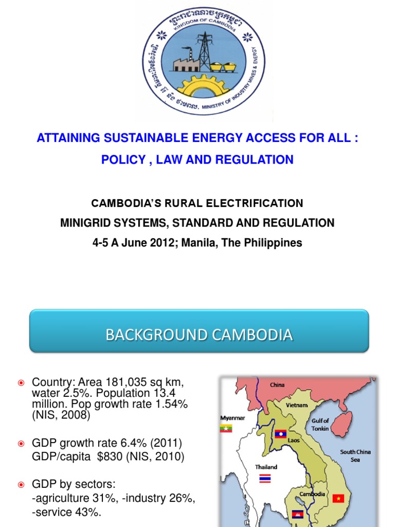 Victor Jona Cambodia's Rural Electrification Minigrid Systems