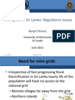 Ranjit Perera - Mini Grids in Sri Lanka Regulatory Issues