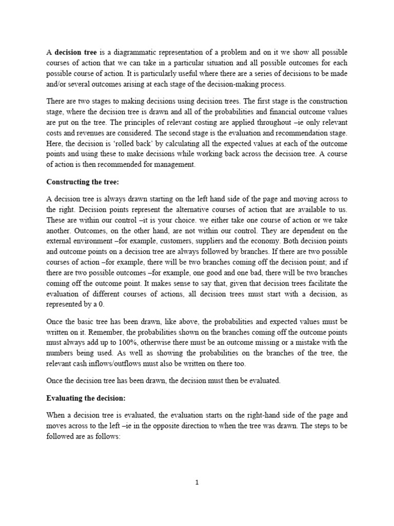Decision Tree Analysis for Business Choices | PDF | Risk | Expected Value