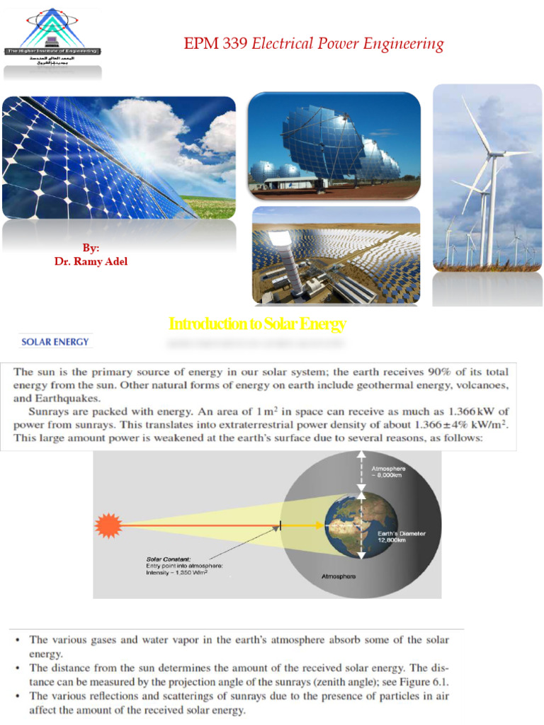 4. Lec 4 Renewable Energy | PDF