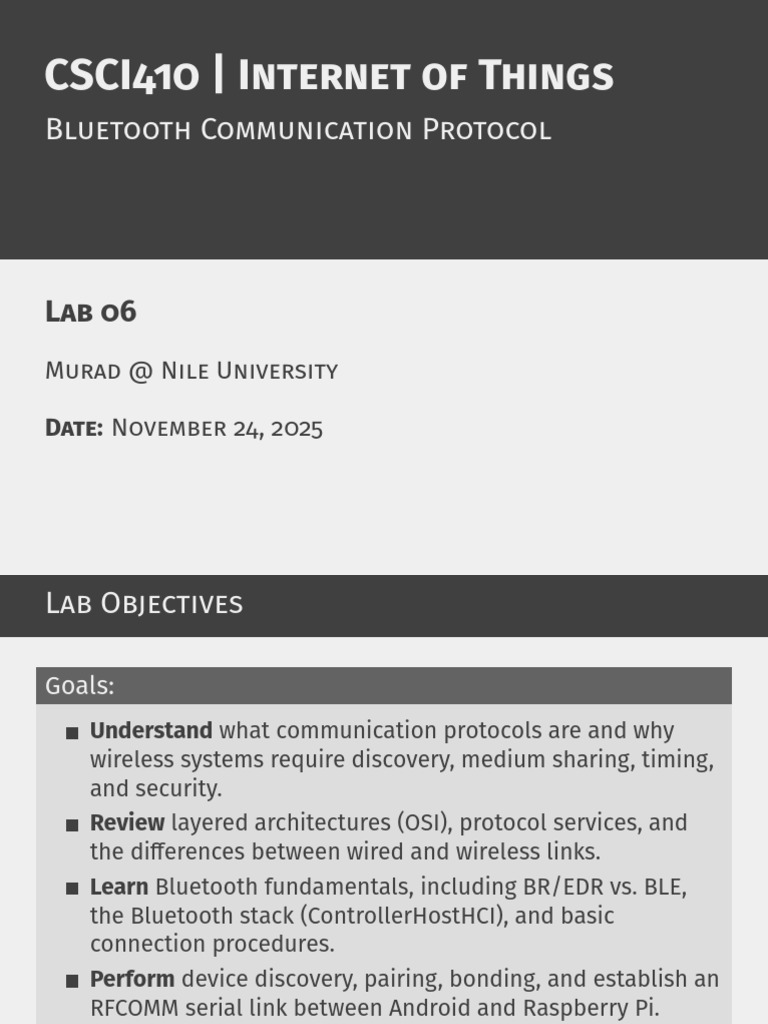 Lab06 | PDF | Computer Network | Bluetooth