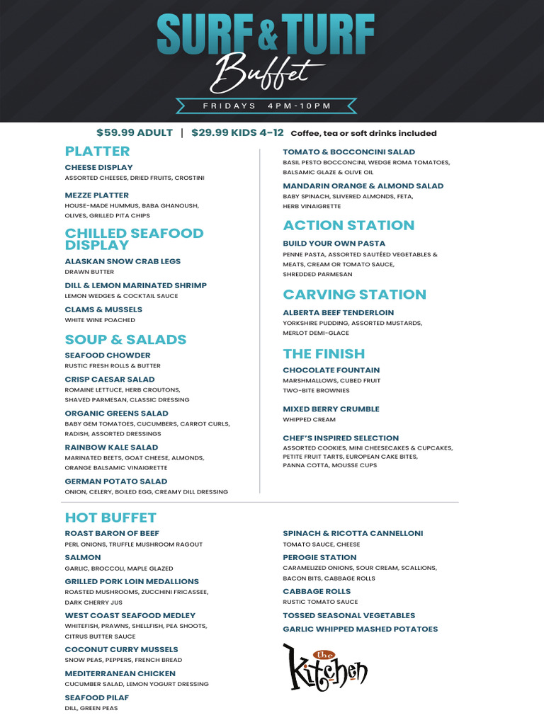 Gourmet Buffet Menu Options | PDF | Salad | Dill