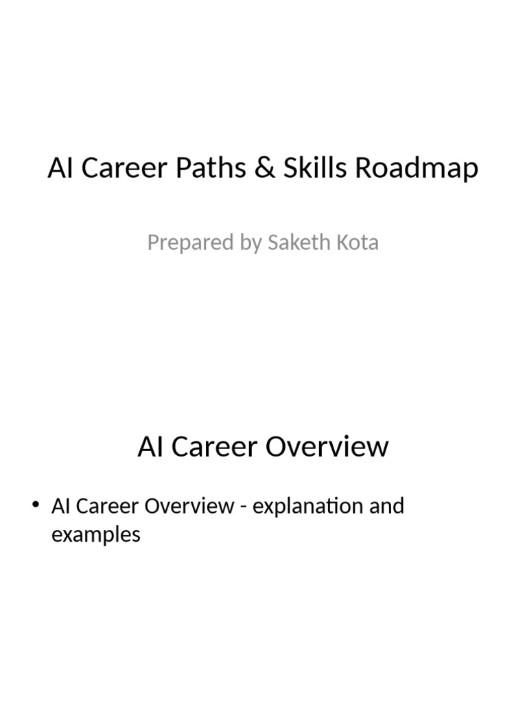 AI Career Paths and Skills Guide | PDF