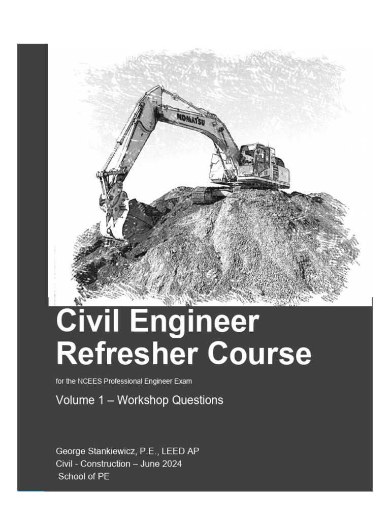 Civil Engineering PE Exam Workshop Guide | PDF | Concrete | Civil ...