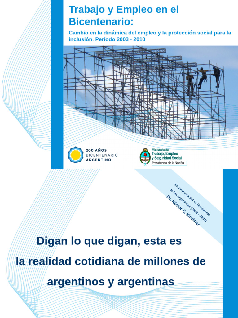 Ministerio de Trabajo - Trabajo y Empleo en El Bicentenario | PDF ...