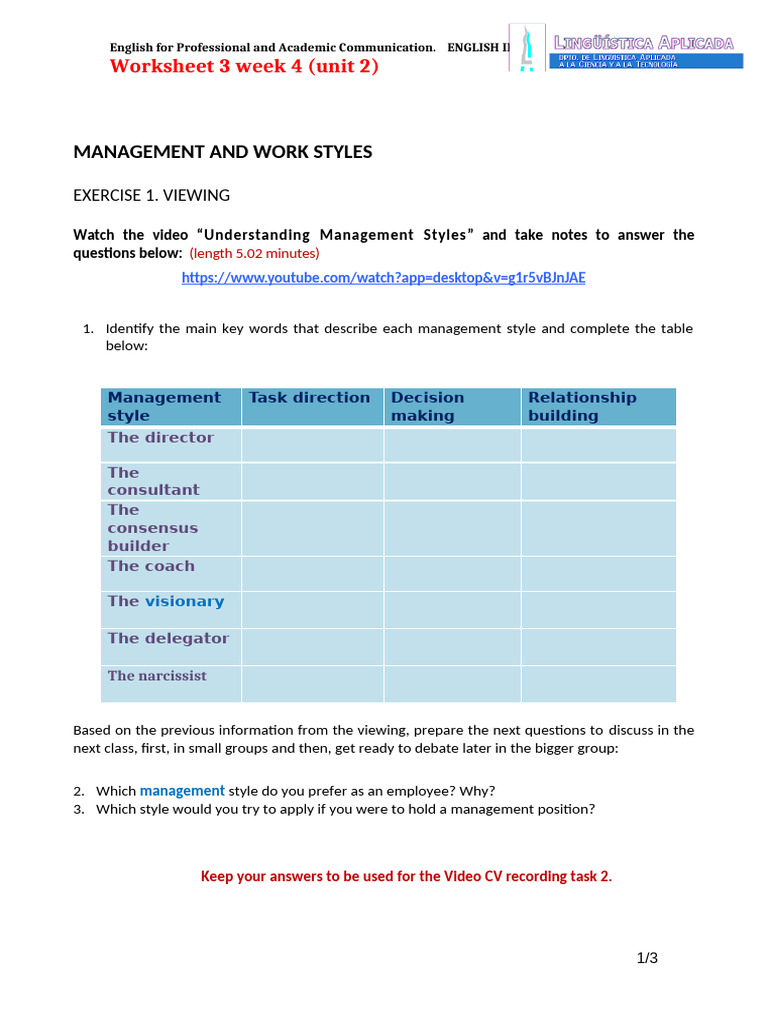 Management Styles in Professional Settings | PDF | Learning | Cognition