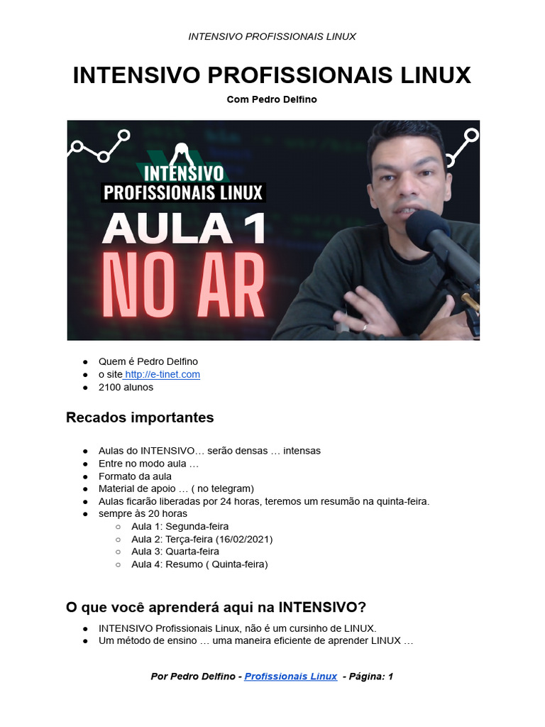 Intensivo Profissionais Linux: Aprenda Rápido | PDF | Linux | Gnu