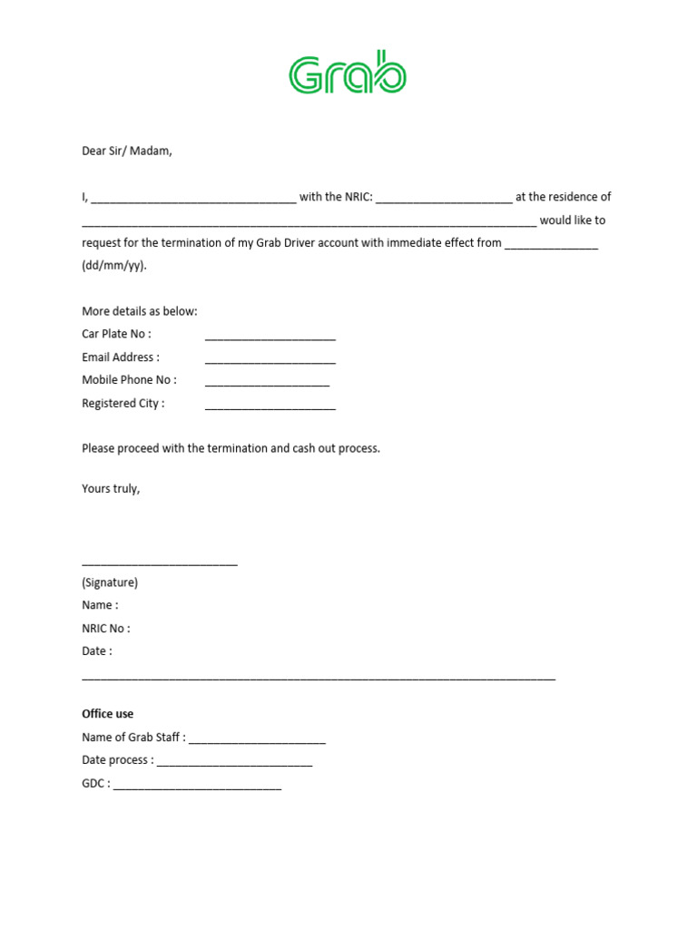 Driver Account Termination Letter-2 | PDF