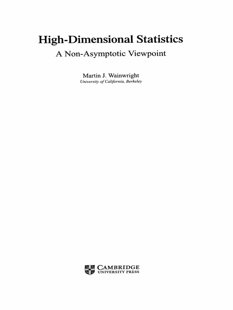 High-Dimensional Statistics Overview | PDF | Principal Component