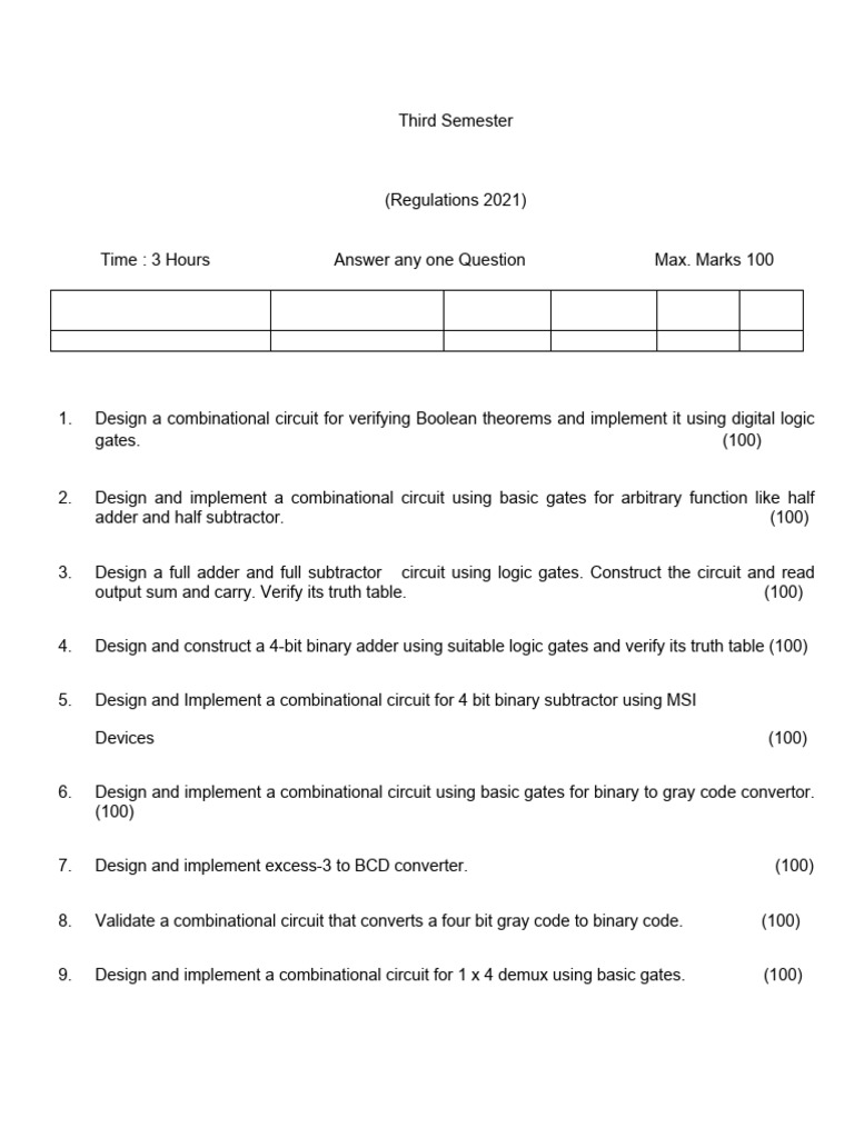 set 2 | PDF | Logic Gate | Computing