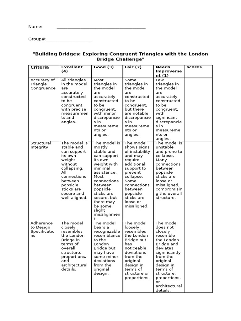 rubric (1) | PDF | Classical Geometry | Geometry