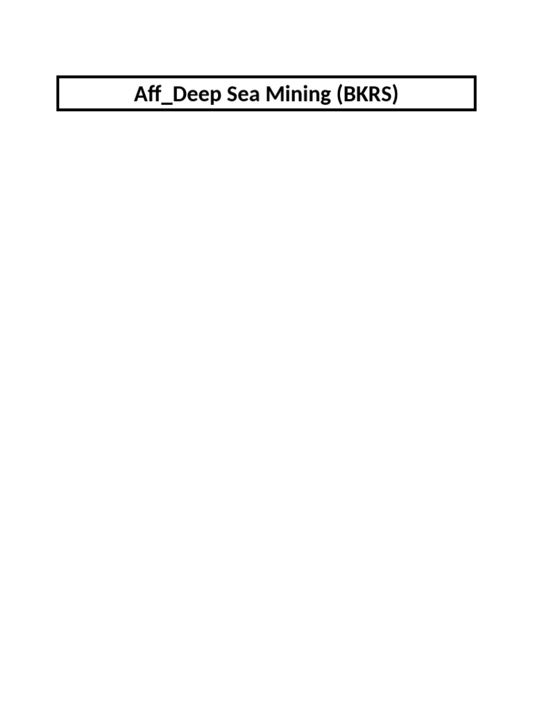 Deep Sea Mining for Green Transition | PDF | Climate Change | Climate ...