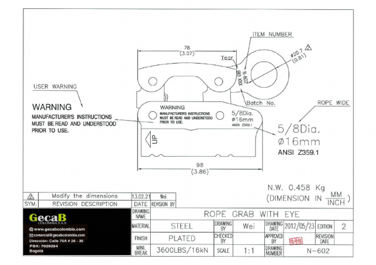 N 602 Freno Manual | PDF