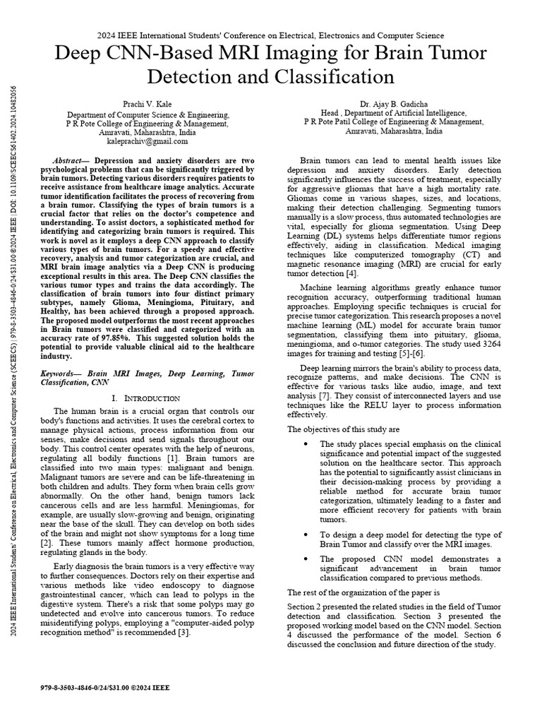 Deep CNN for Brain Tumor Classification | PDF | Deep Learning | Brain Tumor