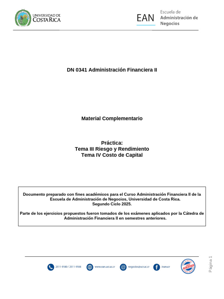 Riesgo y Rendimiento en Inversiones Financieras | PDF | Compartir ...