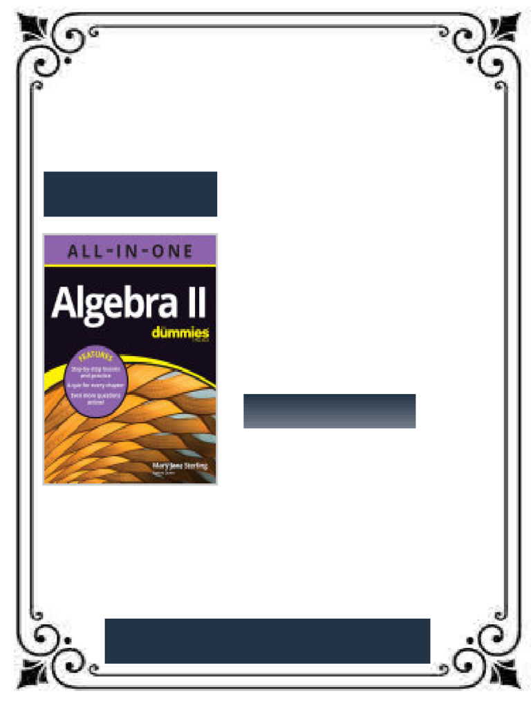 Algebra II All-in-One For Dummies Mary Jane Sterling eBook scholarly ...