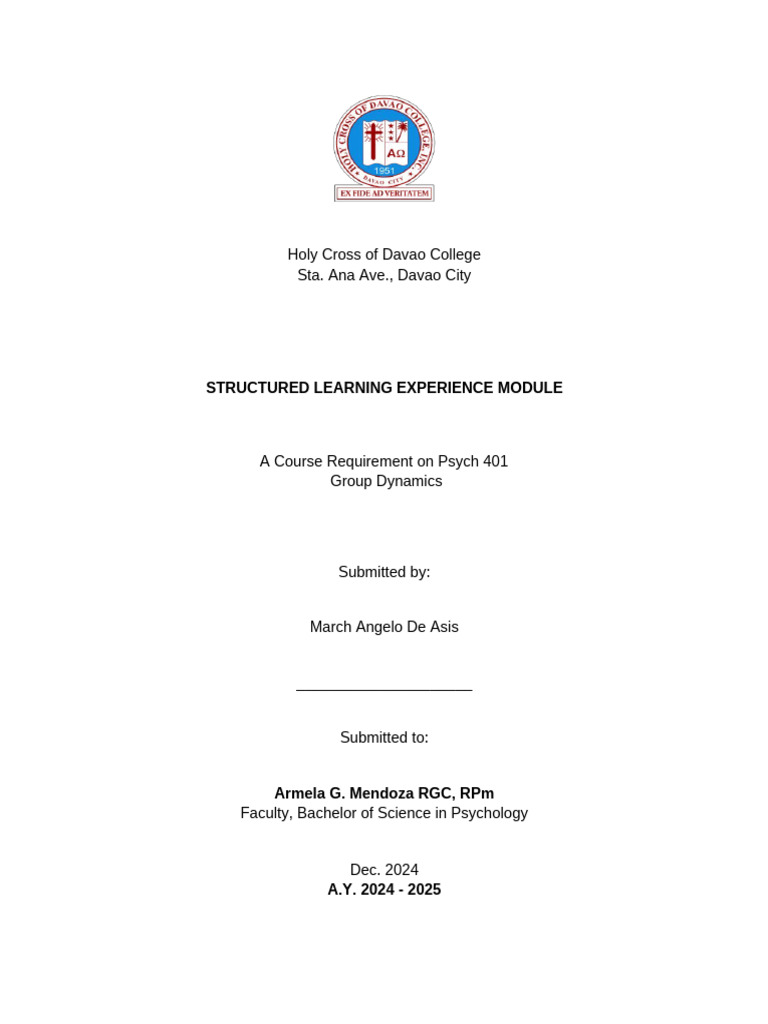 Team Building Module for Psych 401 | PDF | Team Building | Psychology