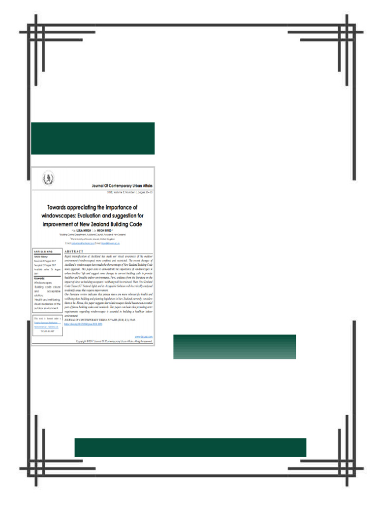 Towards appreciating the importance of windowscapes Evaluation and ...