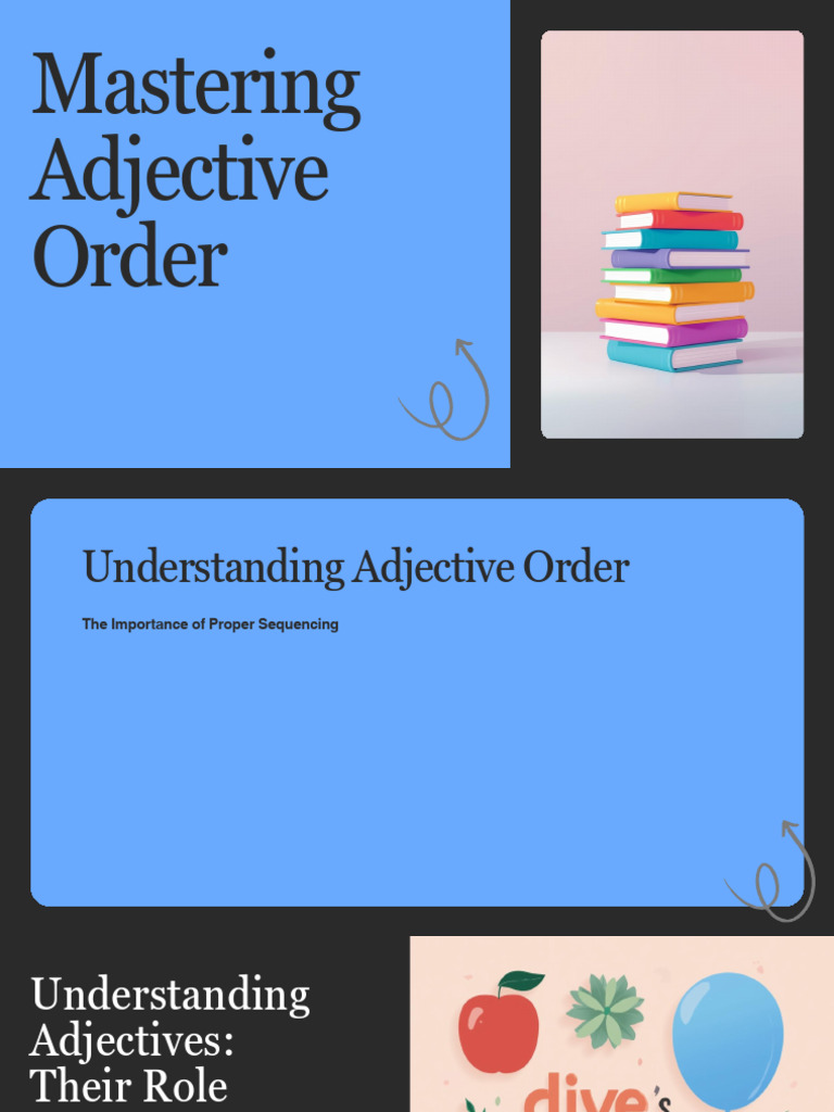 Master Adjective Order in English | PDF | Adjective | Comma