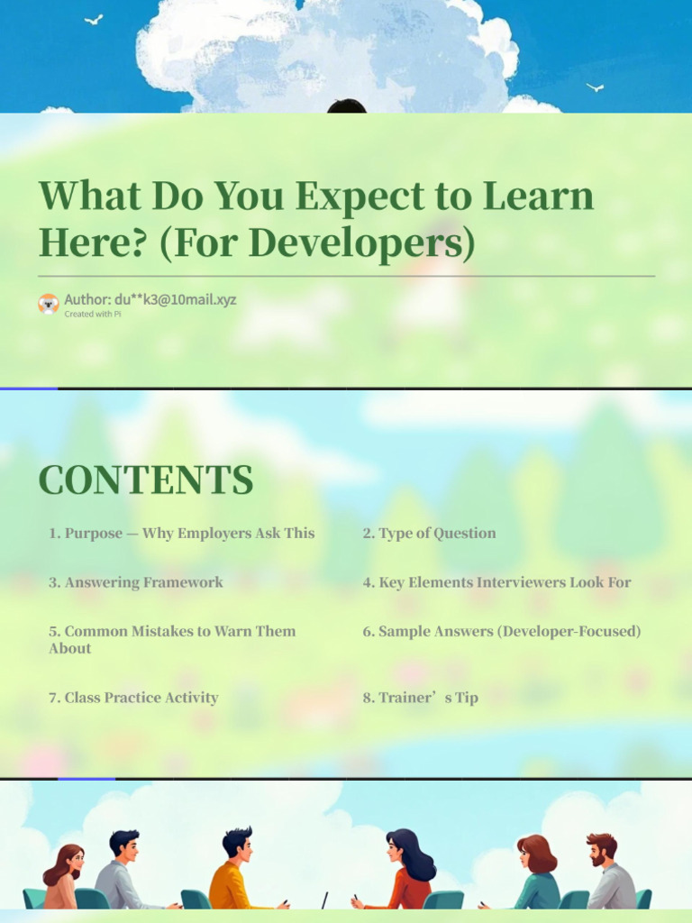 What Do You Expect to Learn Here | PDF