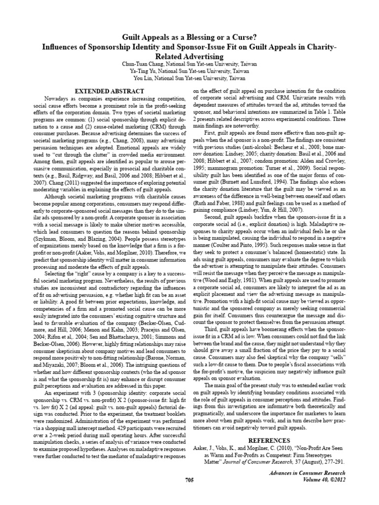 Chang Et Al Guilt Appeals as a Blessing or a Curse PDF Attitude