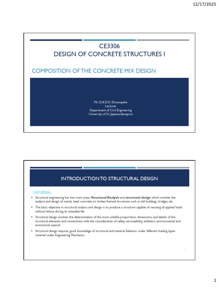 Concrete Mix Design Fundamentals | PDF | Concrete | Reinforced Concrete