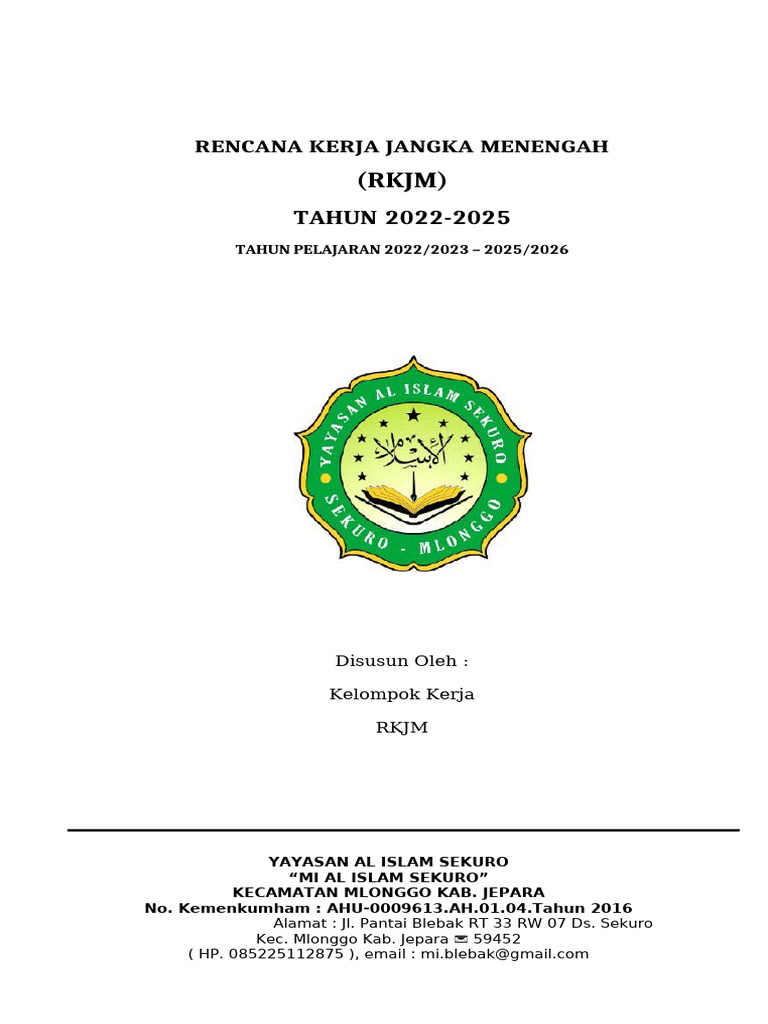 RKJM MI Al Islam Sekuro 2022-2025 | PDF