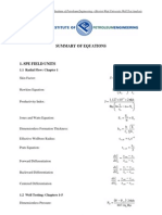 Summary of Equations: 1.1 Radial Flow: Chapter 1