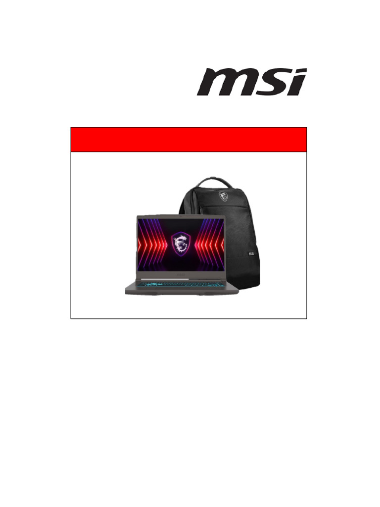 Componentes y Modelos MSI Gaming | PDF | Unidad de estado sólido ...