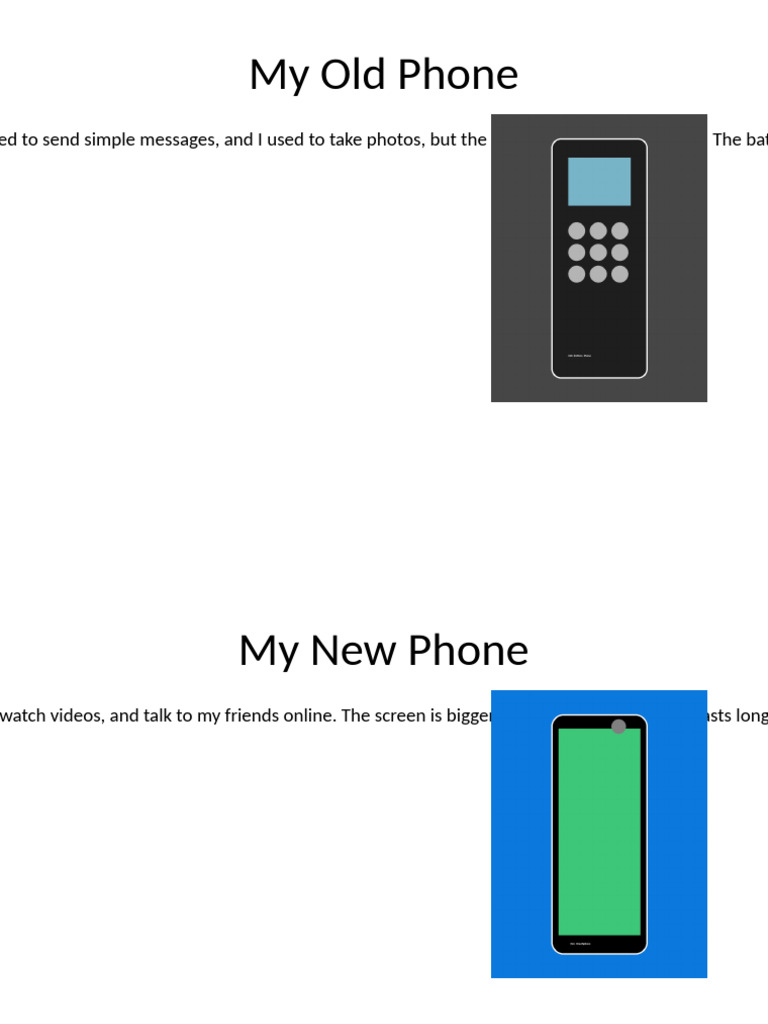 Old vs. New Phone Comparison | PDF