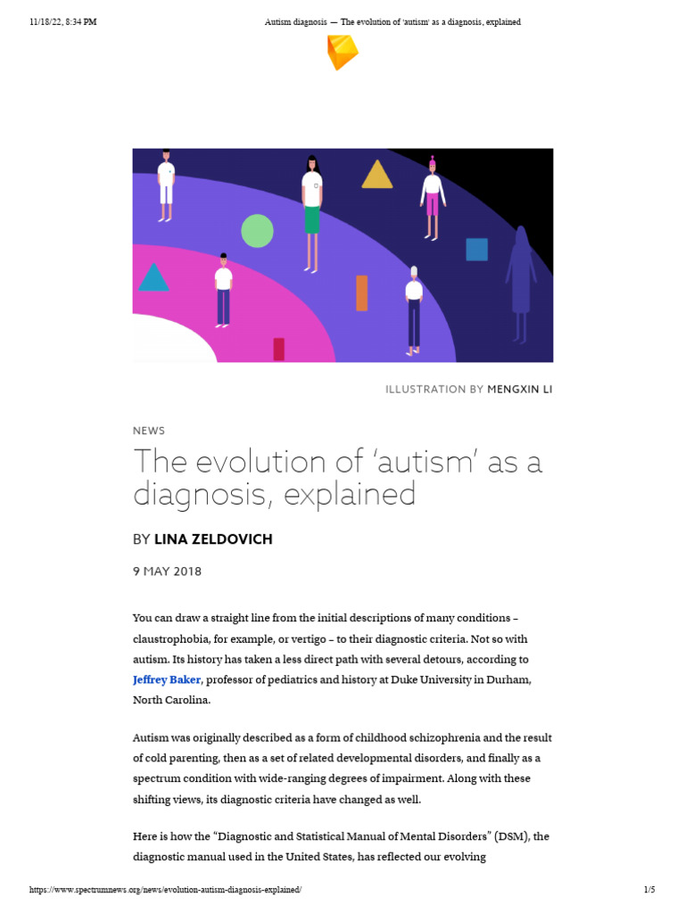 Evolution of Autism Diagnosis Explained | PDF | Autism | Diagnostic And ...