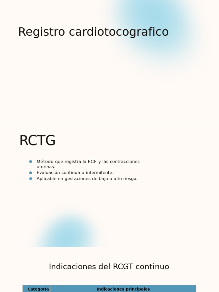 Registro Cardiotocográfico: Guía Completa | PDF | El embarazo | Parto