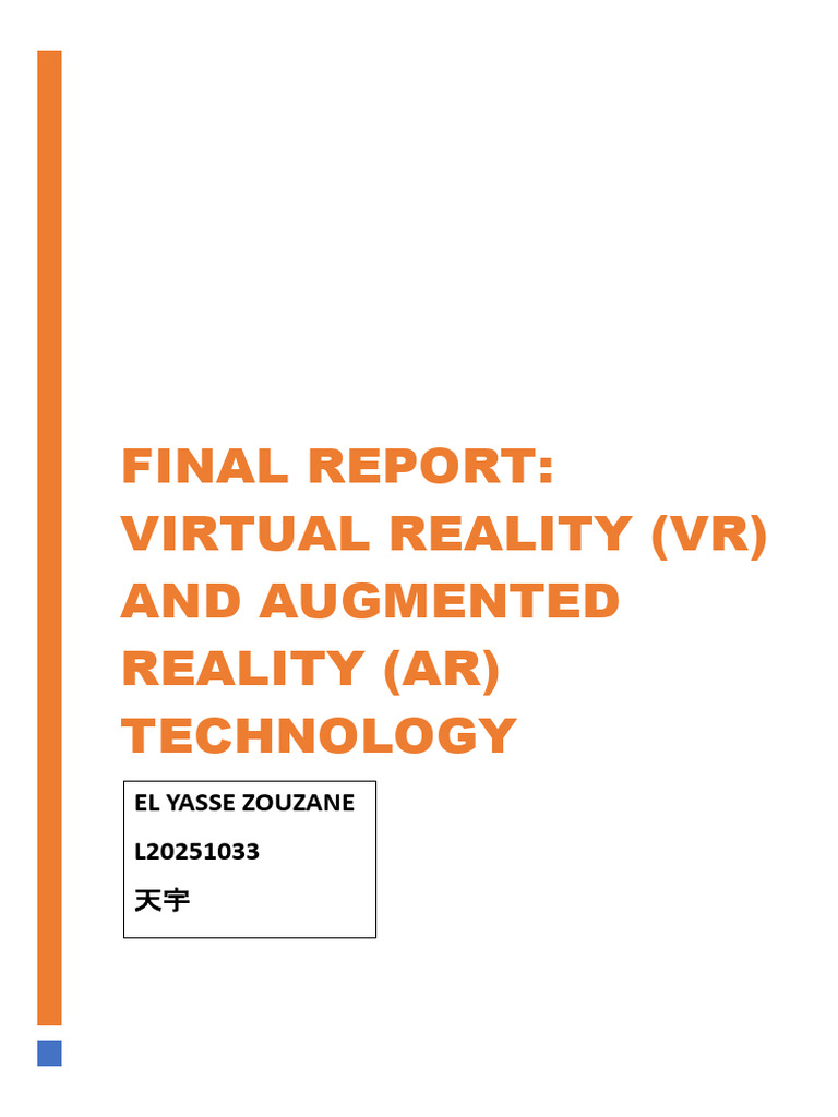 VR and AR Technology Overview Report | PDF | Virtual Reality ...