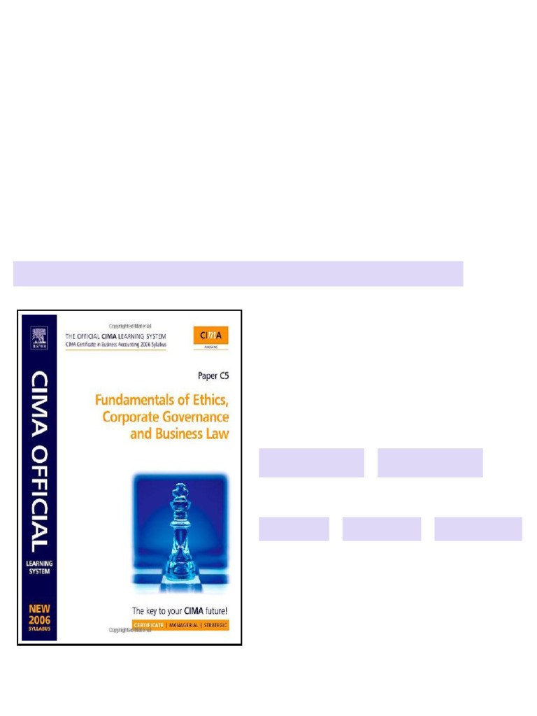 (Ebook) CIMA Learning System Fundamentals of Ethics, Corporate ...