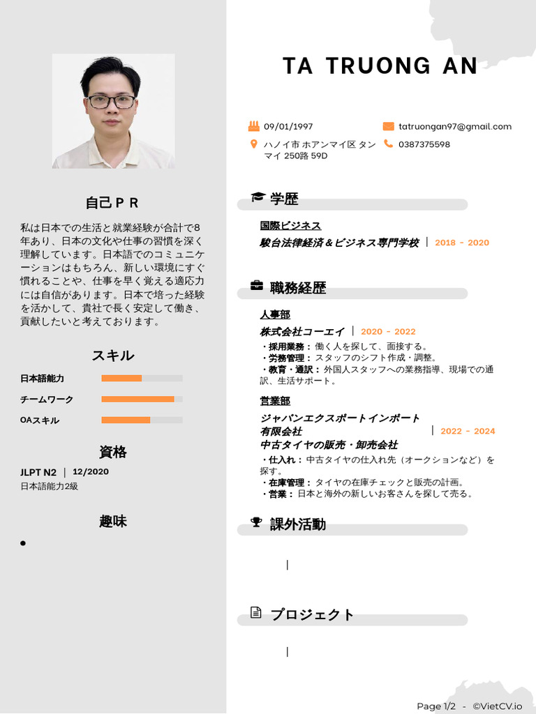 CV Ta Truong An | PDF