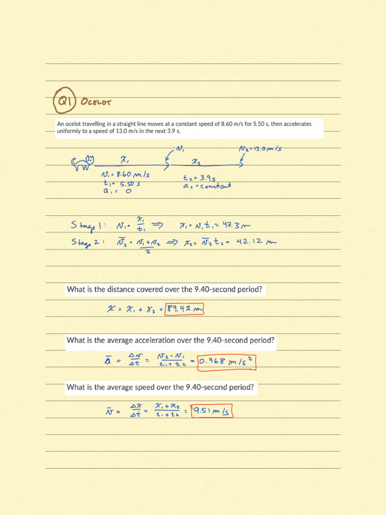 Physics Term Test 1 Solutions | PDF | Temporal Rates | Motion (Physics)
