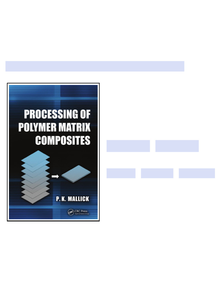 Processing of Polymer Matrix Composites pdf available | PDF
