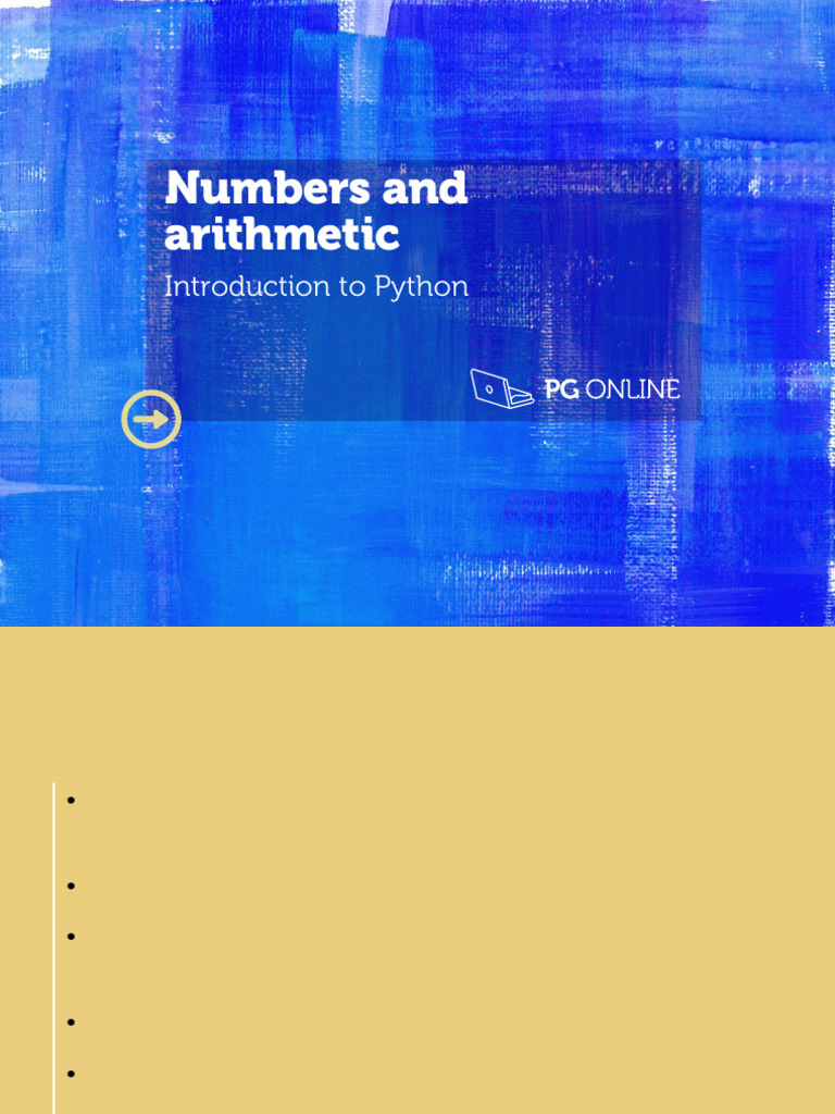 Python Basics: Numbers & Arithmetic | PDF | Data Type | Integer ...