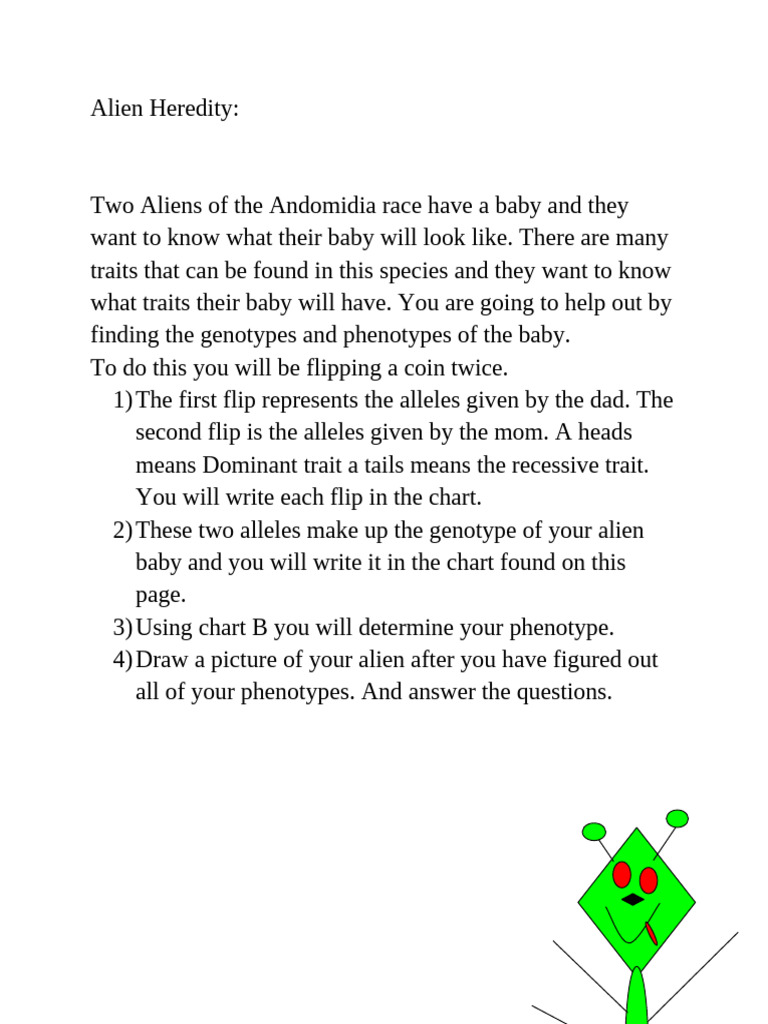 Alien Baby Trait Prediction Guide | PDF