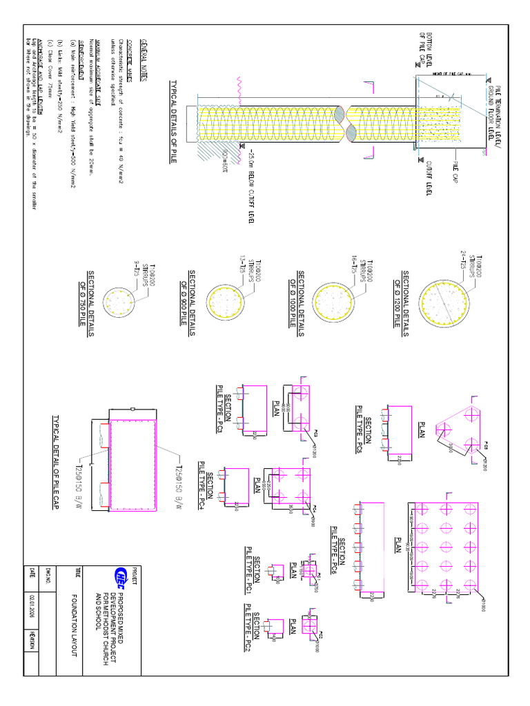 Pile Type Details for Mixed Development | PDF