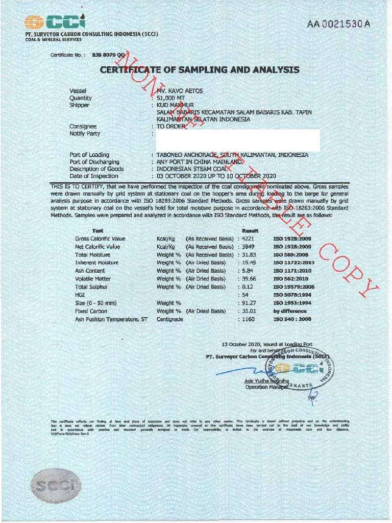 Coa Bl Gar 42 Kud Makmur | PDF