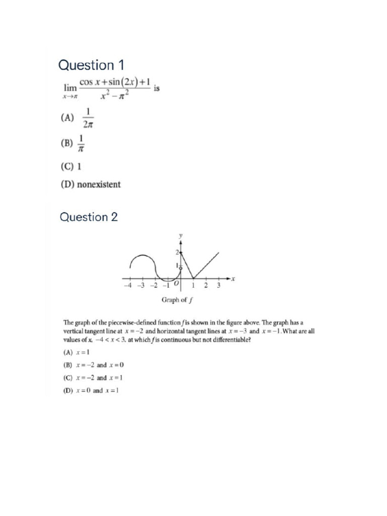 Calculator Questions | PDF