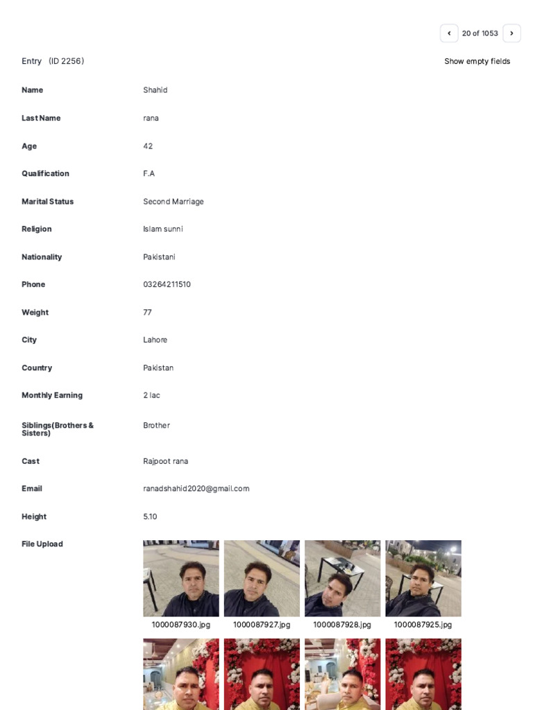 Profile of Shahid Rana for Marriage | PDF