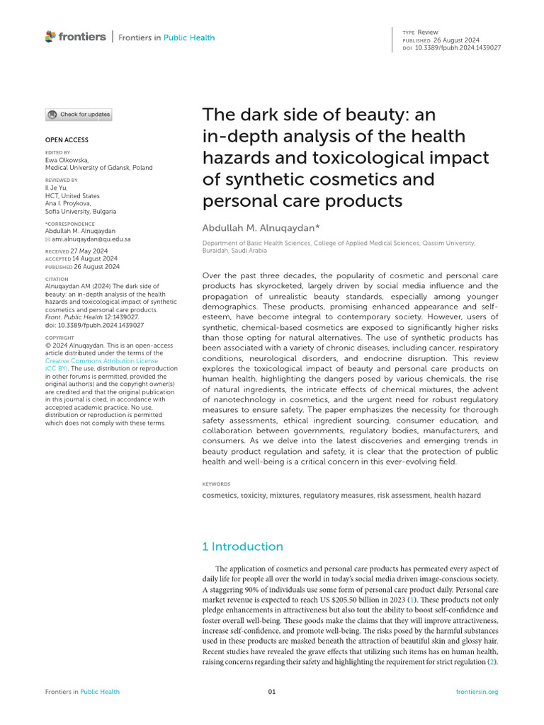 The Dark Side of Beauty An In-Depth Analysis of TH | PDF | Cosmetics ...